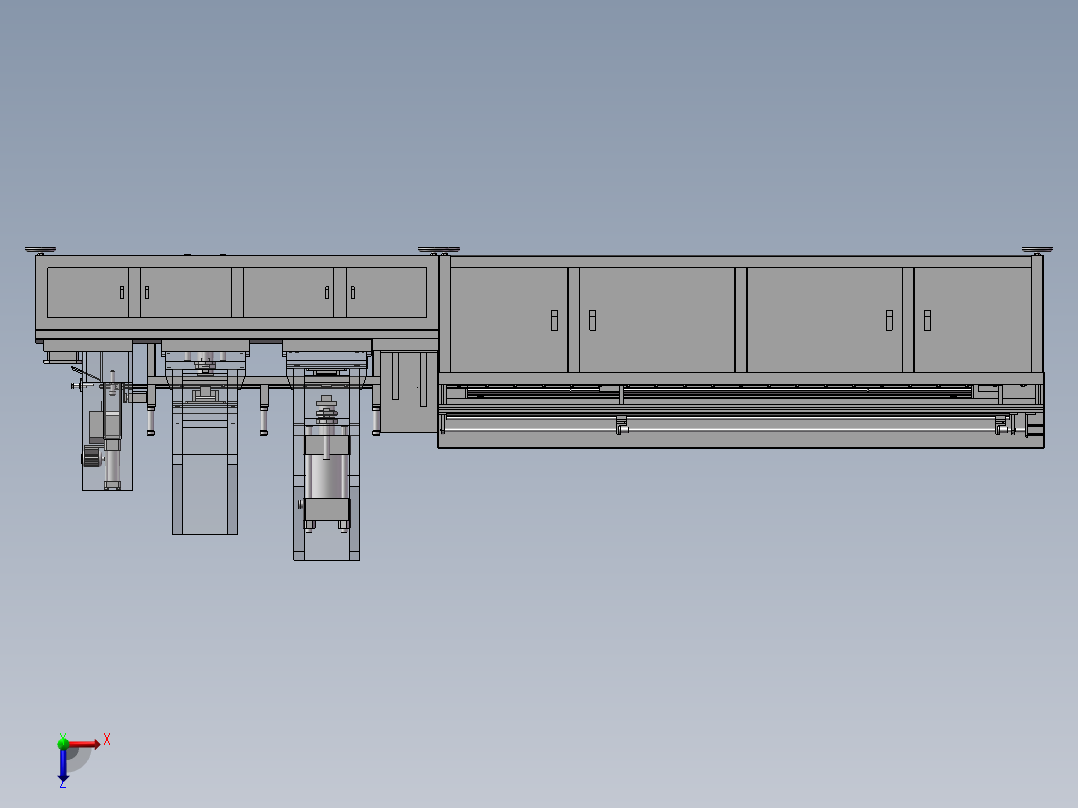 锁头加工设备俯视图