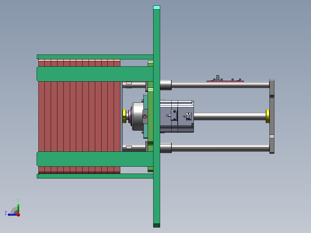 料盘升降机构右视图