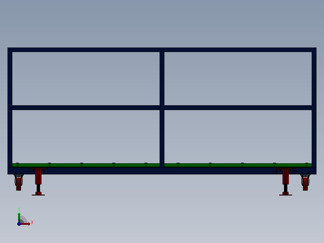 移动传送带前视图