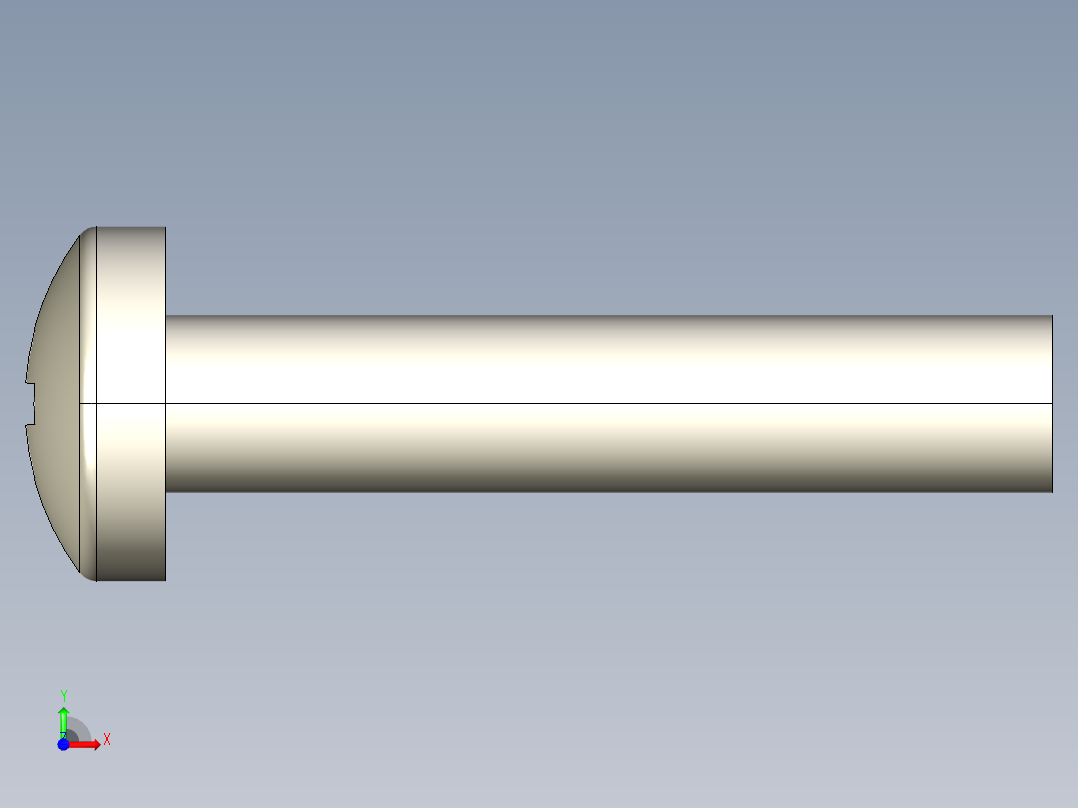 螺丝 M2 x 十字盘头-M2 x 10 Screw head.STEP前视图