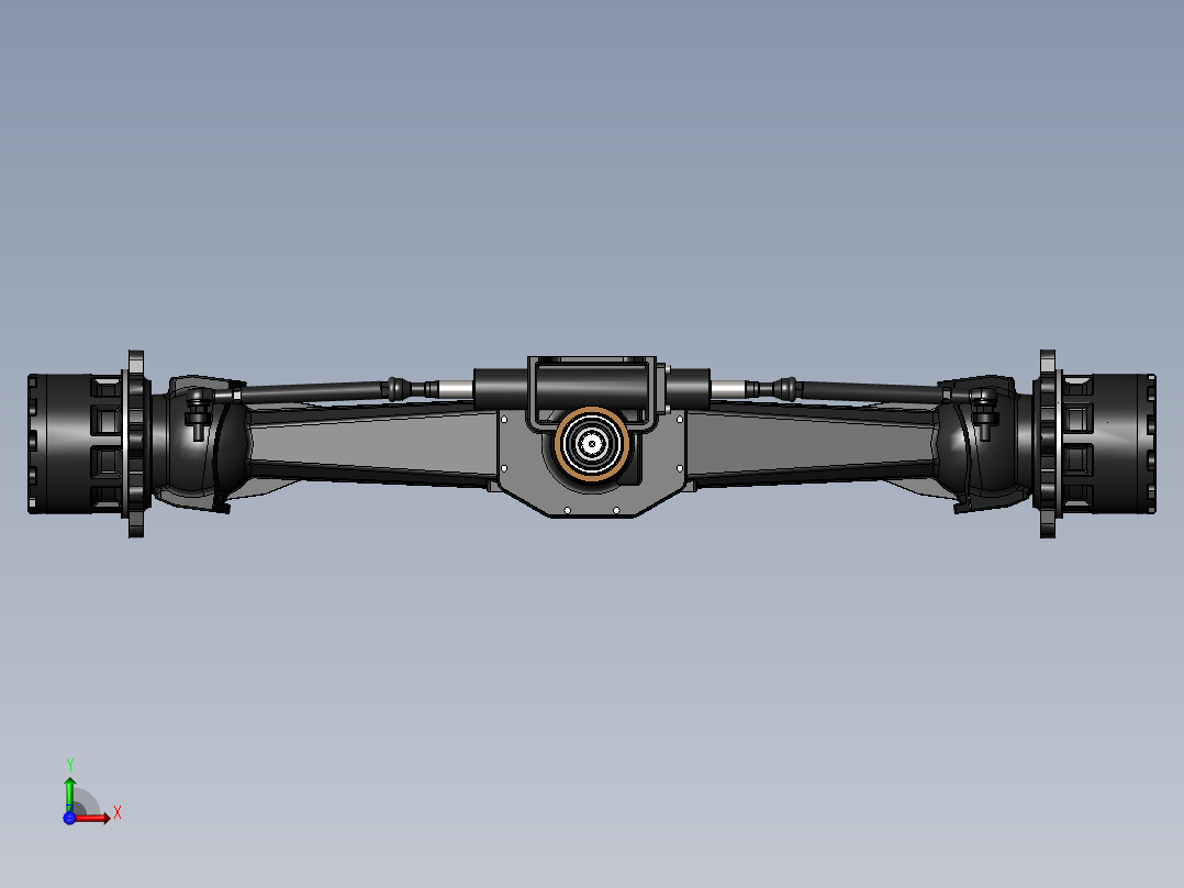 拖拉机前驱动轴前视图