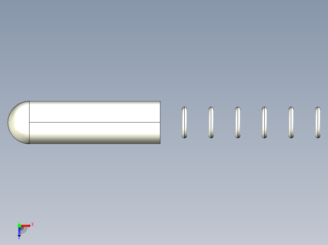 定位柱(A) 2210-3D多系列多零件图纸模型俯视图