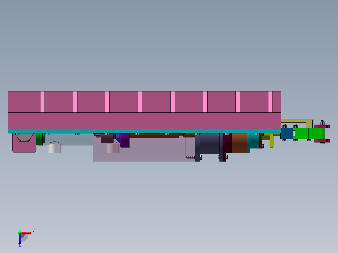 液压夹持器设计【含三维图+CAD图+文档】俯视图