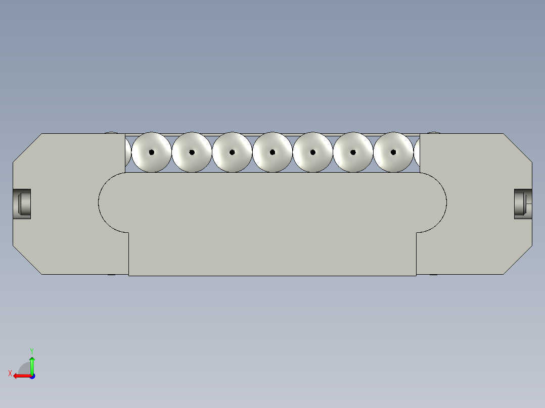 THK LM滚柱滚动块3D模型IGS格式后视图