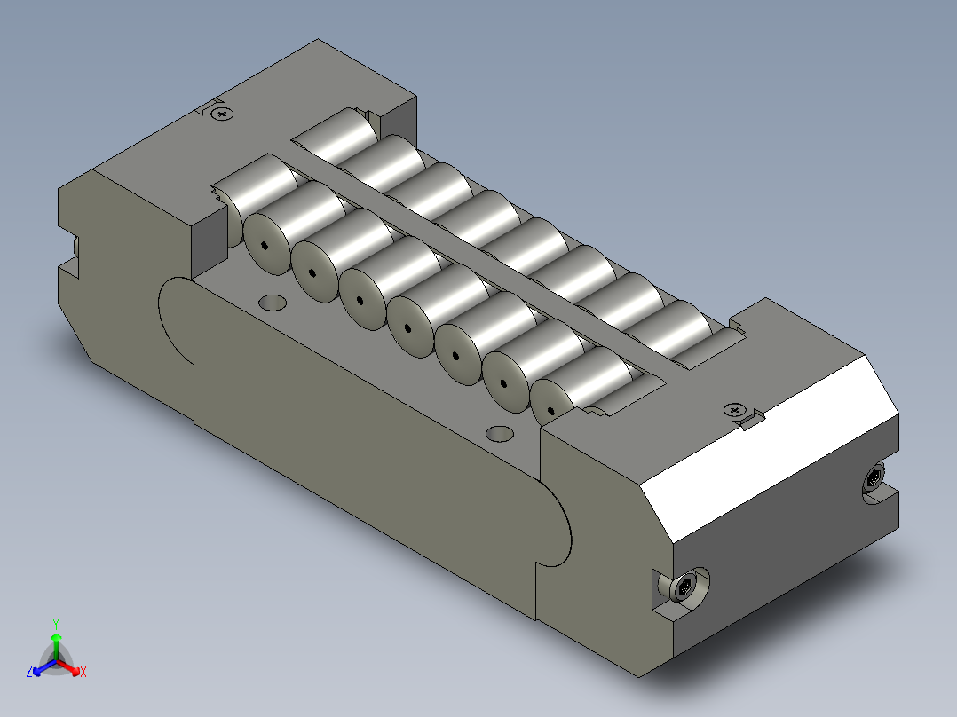 THK LM滚柱滚动块3D模型IGS格式正等轴测图
