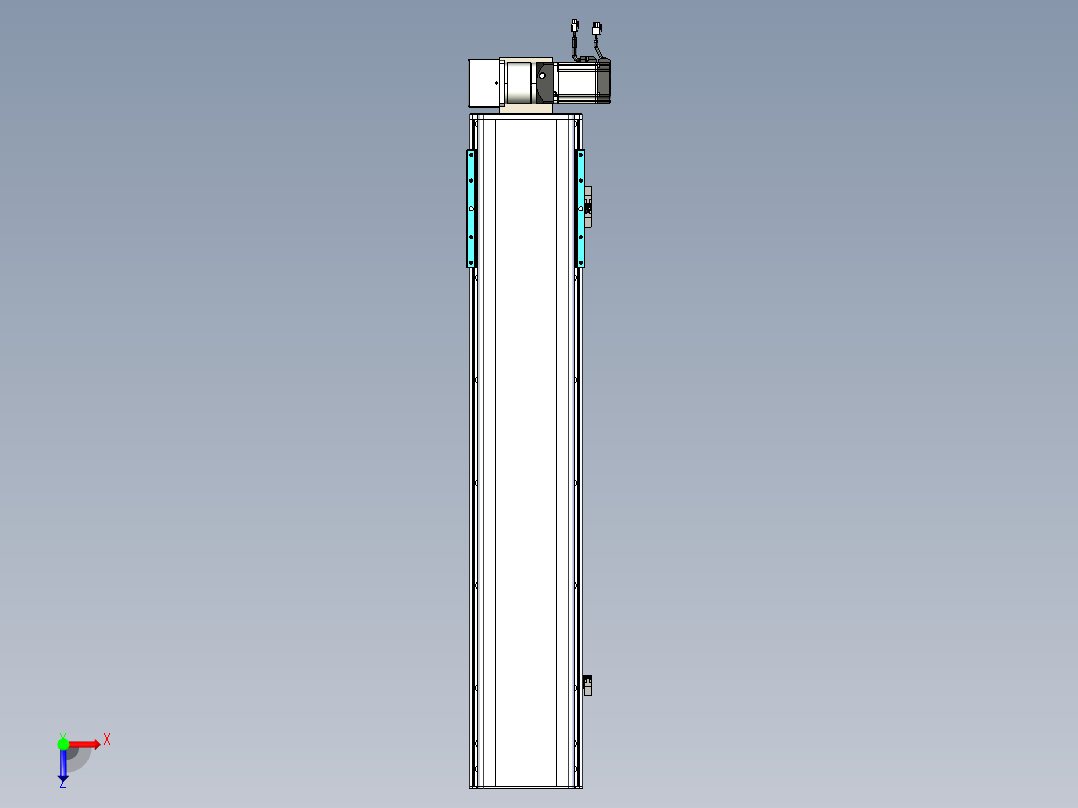 同步带滑台-半封闭B22H-L100-C-S900-LU-P75-D3-N5俯视图