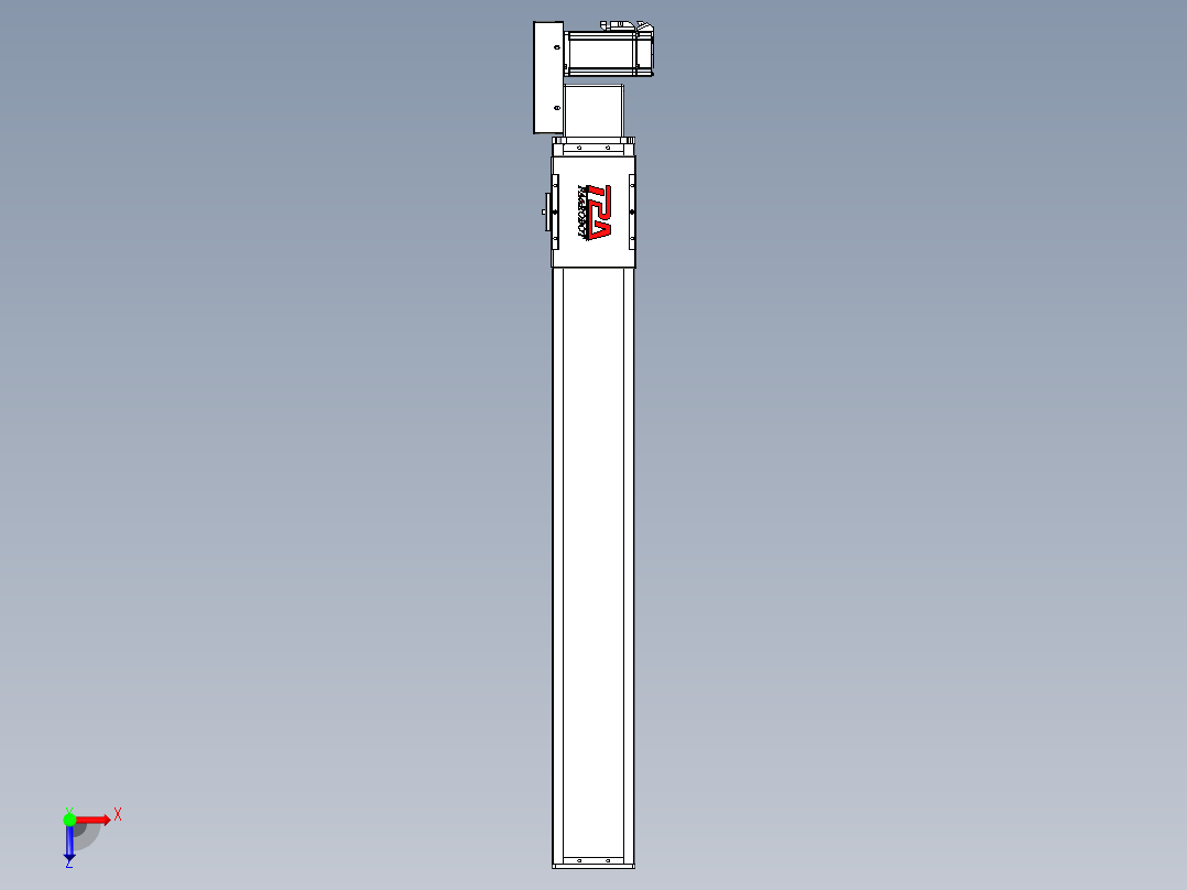 同步带全封闭直线模组TPA-HCB-110D-90-L750-MR-Y-P40-N3俯视图