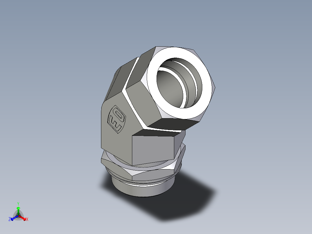 卡套式工业通用硬管接头EO_Adjustable_locknut_45_deg_elbow_VEE35ZLMORCF
