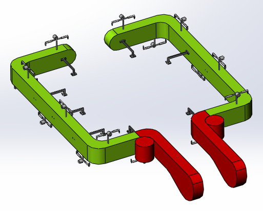 悬挂链红外烤箱（sw18可编辑+BOM+cad）