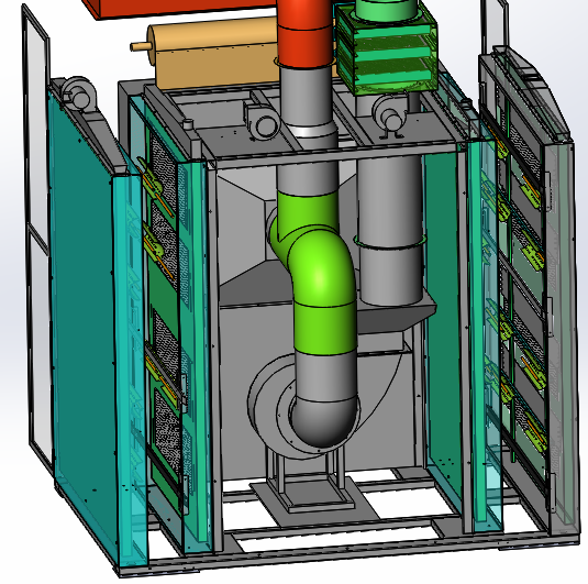 悬挂链红外烤箱（sw18可编辑+BOM+cad）