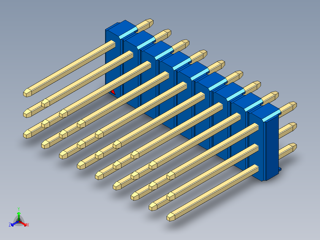 彩色公头100mil（2.54mm）系列-DS1021_blue_3x09p_100mil_Type5_rev1.0