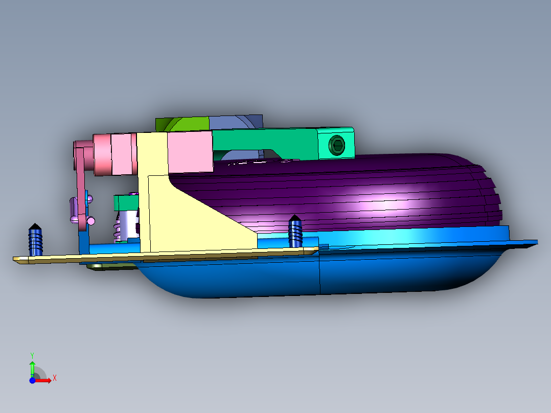 飞机着陆回收装置前视图