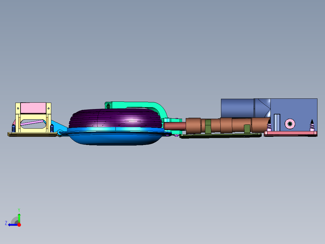 飞机着陆回收装置右视图