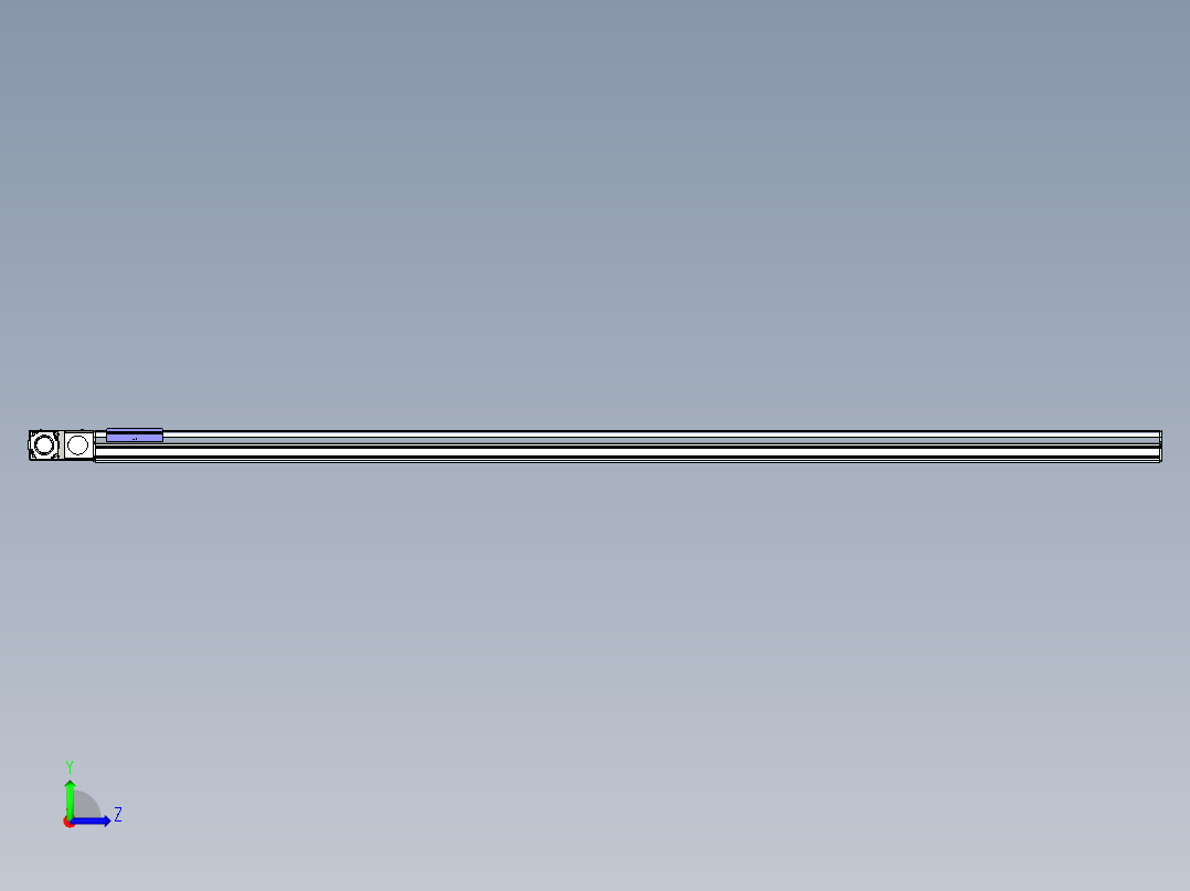 同步带滑台-半封闭B17H-L50-S2800-R-P75-D3左视图