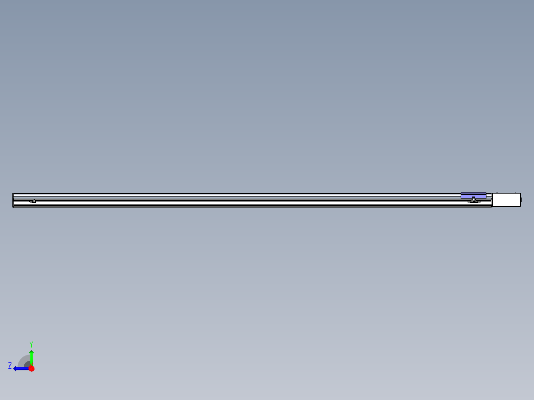 同步带滑台-半封闭B17H-L50-S2800-R-P75-D3右视图