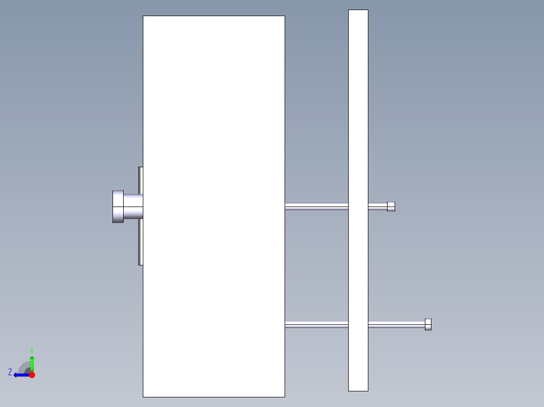 订书机卡片注塑模具设计右视图