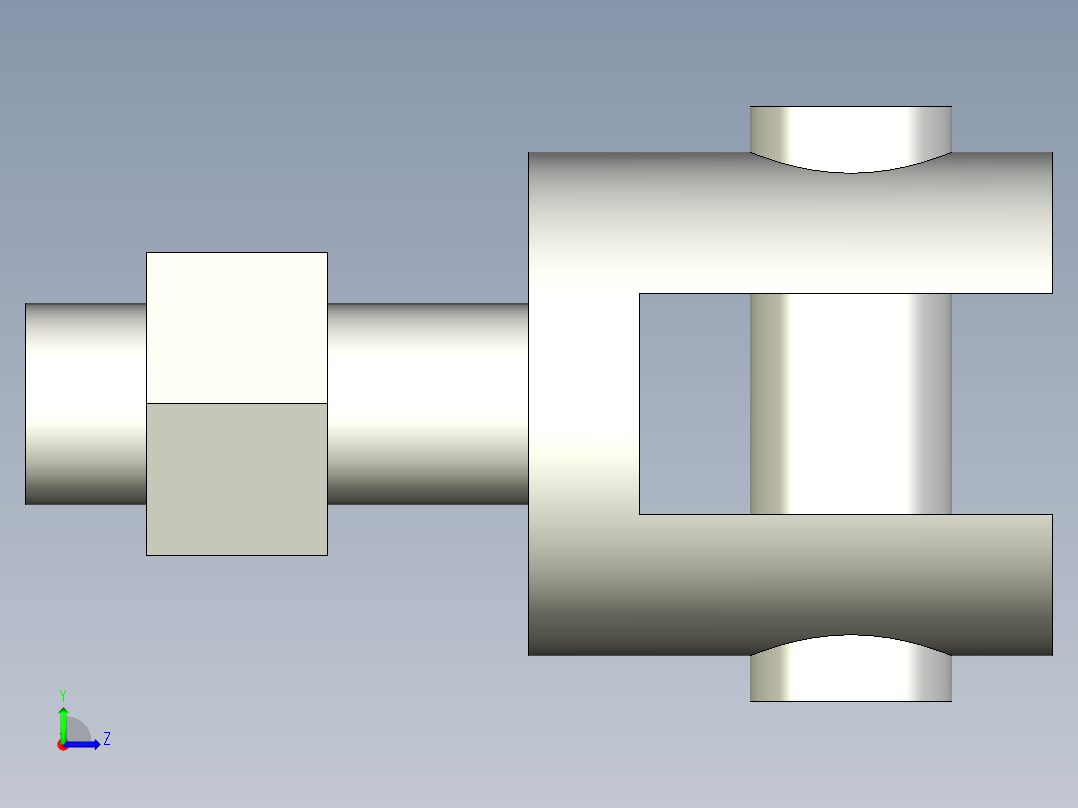 活節螺栓環BJ762-3D多系列多零件图纸模型左视图