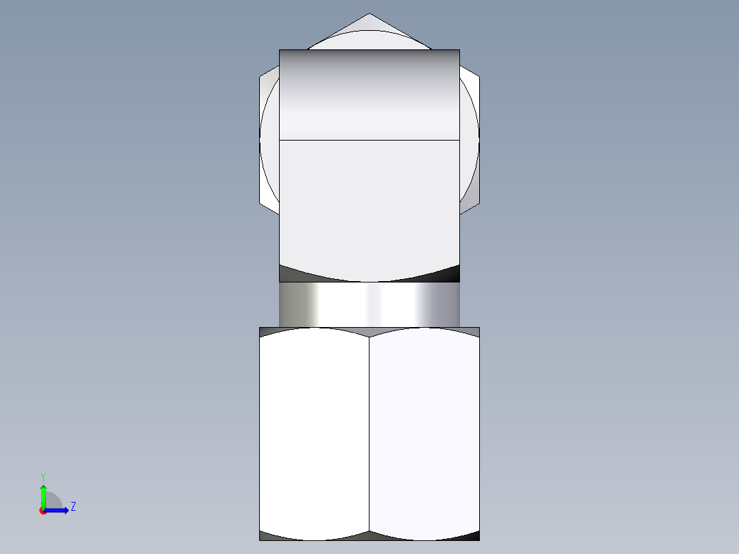 卡套式工业通用硬管接头EO_Union_elbow_W06SCF左视图