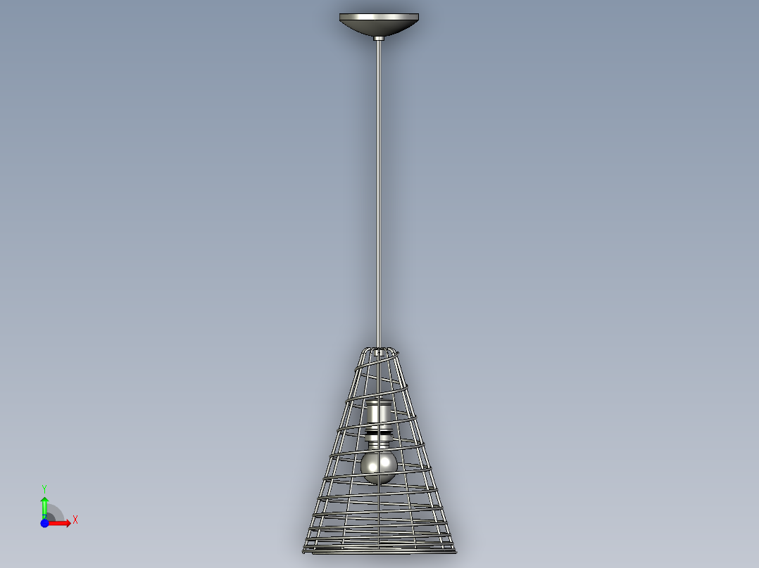 复古吊灯8前视图