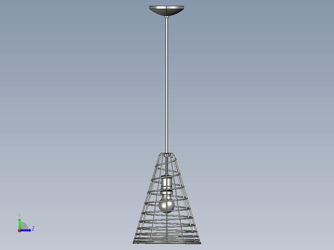 复古吊灯8左视图