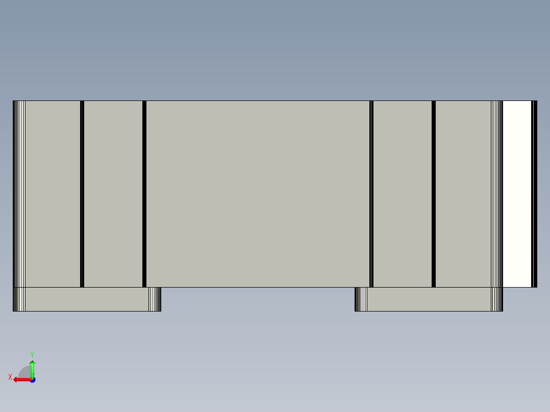 18650电池支架后视图