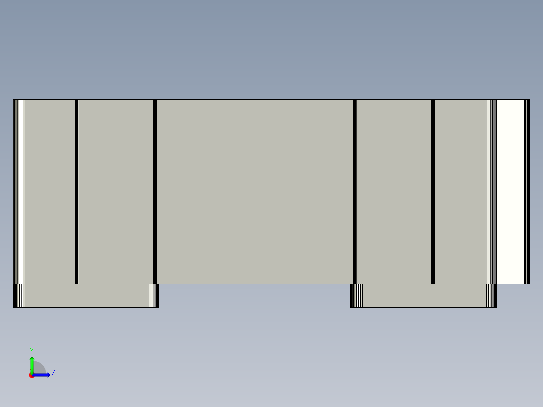 18650电池支架左视图