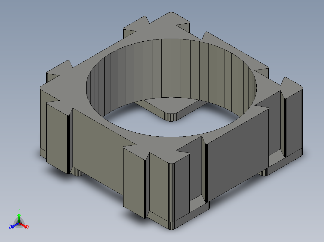 18650电池支架正等轴测图