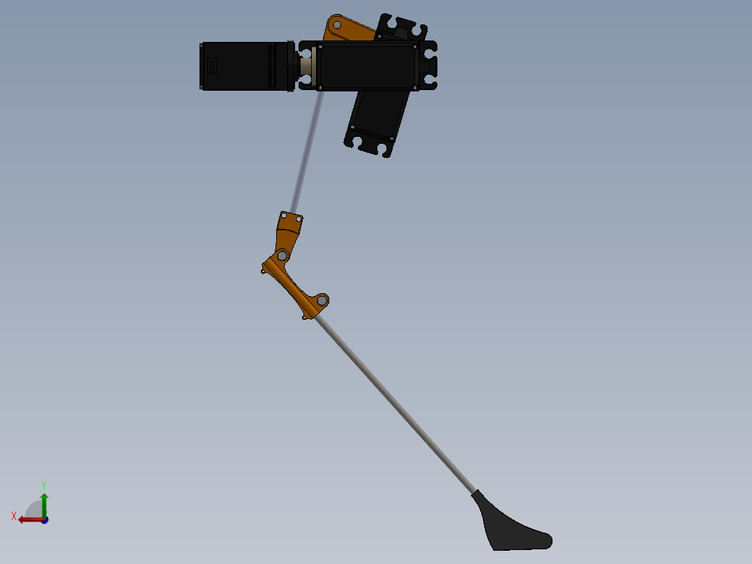 四足机器人后视图