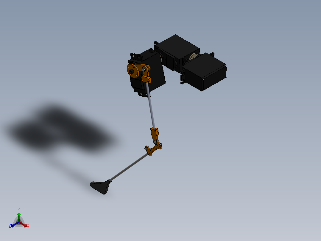 四足机器人正等轴测图