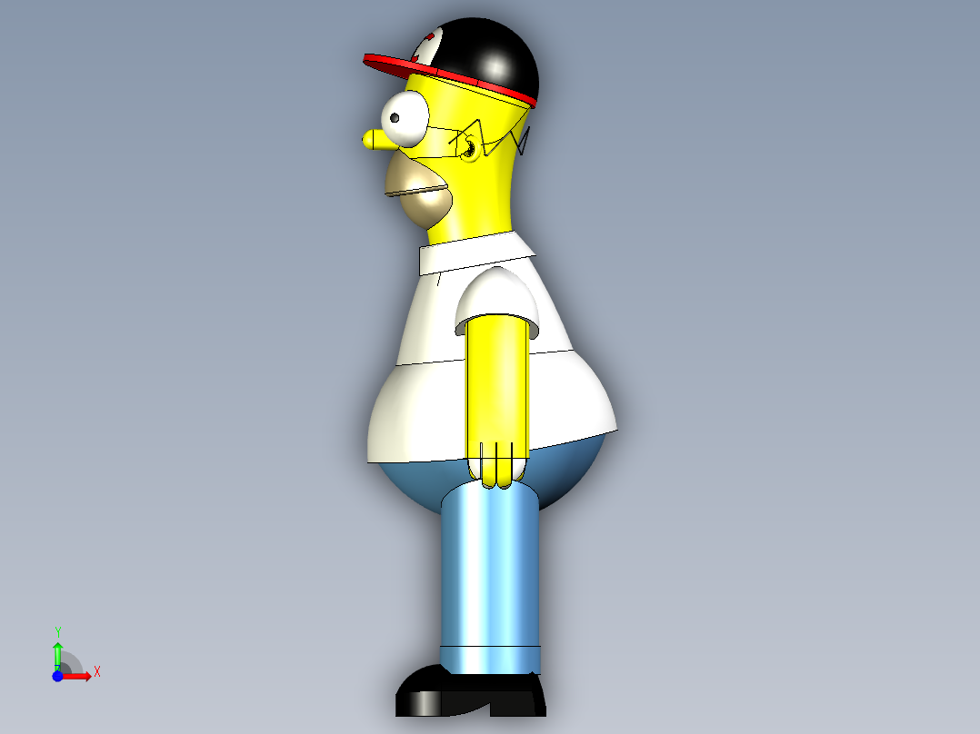 荷马·辛普森-格拉布卡德·范前视图