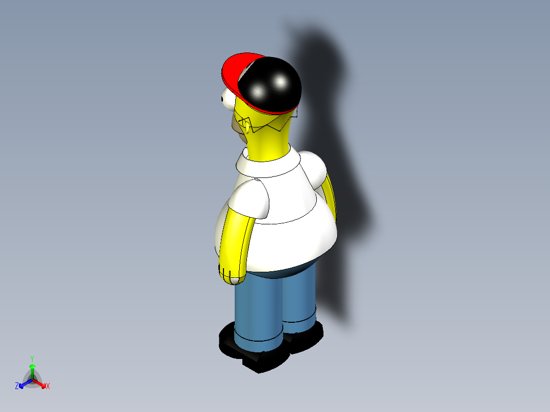 荷马·辛普森-格拉布卡德·范正等轴测图