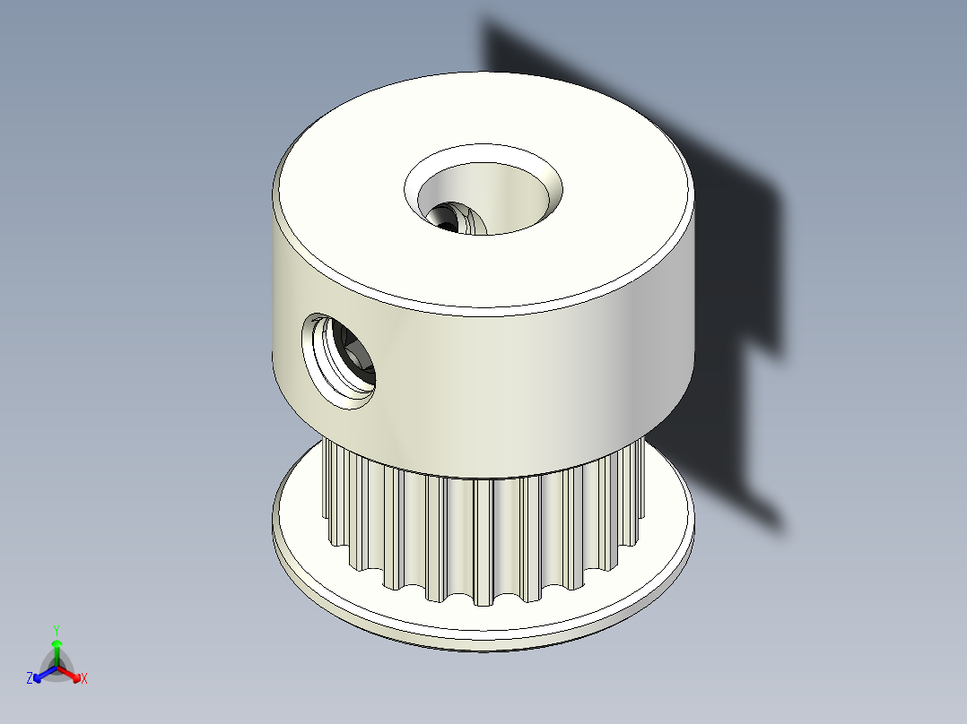 2GT滑轮，BF型，20齿，外径16毫米；6mm和10mm皮带宽度；5毫米、6毫米和8毫米孔径。M4在模型中安装螺丝