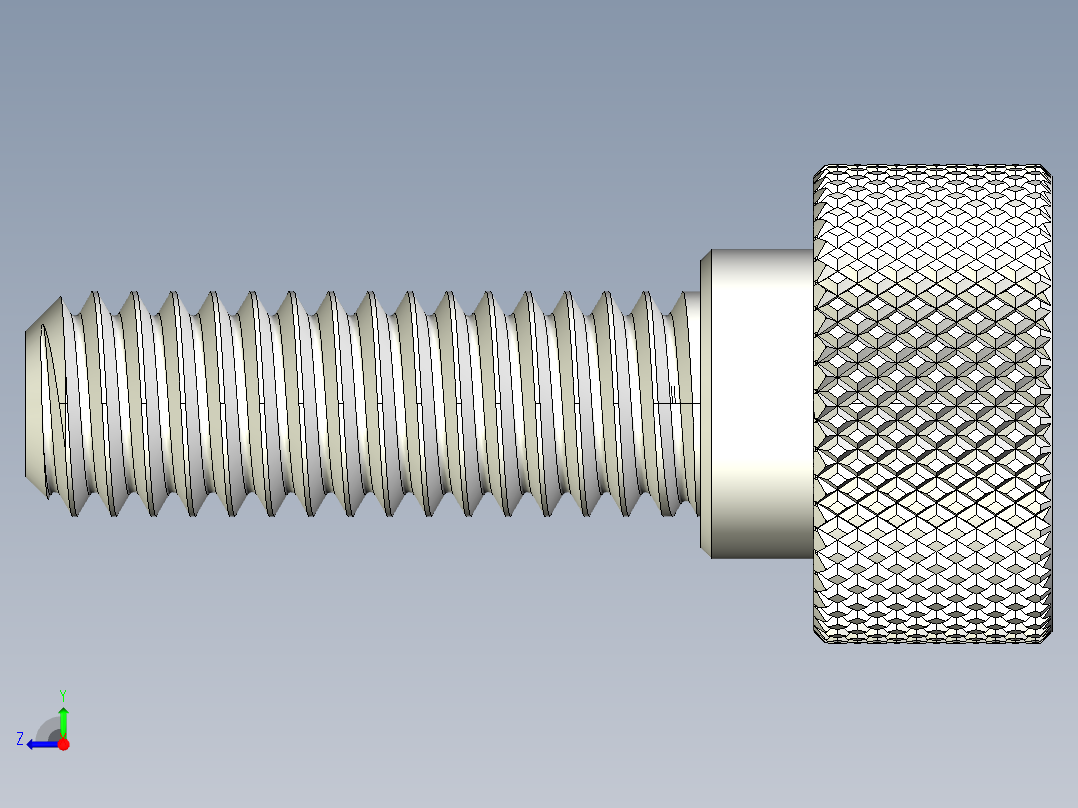 滚花指旋螺钉-M14 x 14mm右视图