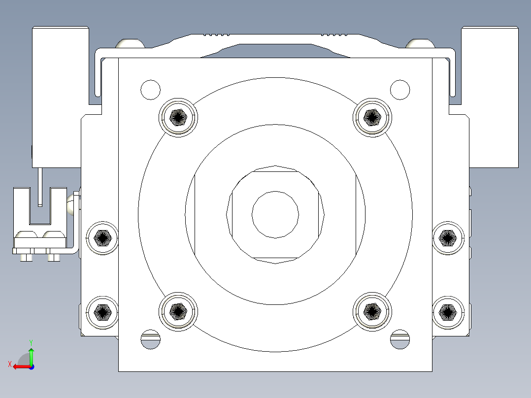 TPA-KNR-100E-2020C-L650A1-M-H75-N3线性模块铝制底座后视图