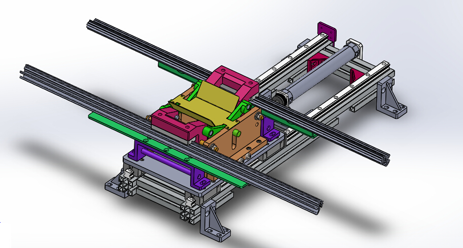 车门密封条内水切定长裁断机（sw18可编辑+cad+bom）