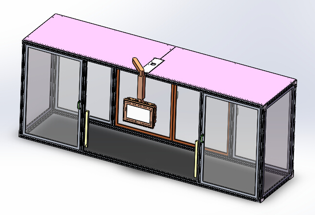 车门密封条内水切定长裁断机（sw18可编辑+cad+bom）