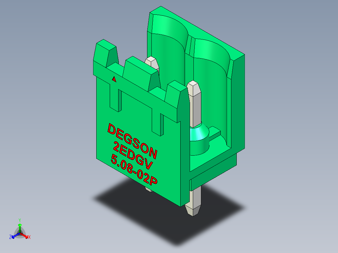 DEGSON 2EDG 系列 5.08mm 可插拔接线端子组-2EDGV-5.08-02P-14-00AH