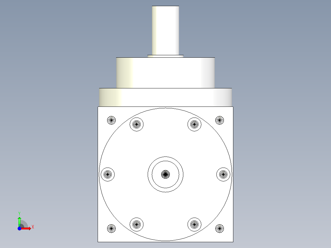 换向器PW110垂直输出-1 19-70-90-M6.stp前视图