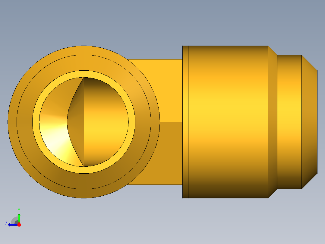 扩口式工业通用硬管接头Union Elbow 155F-12右视图