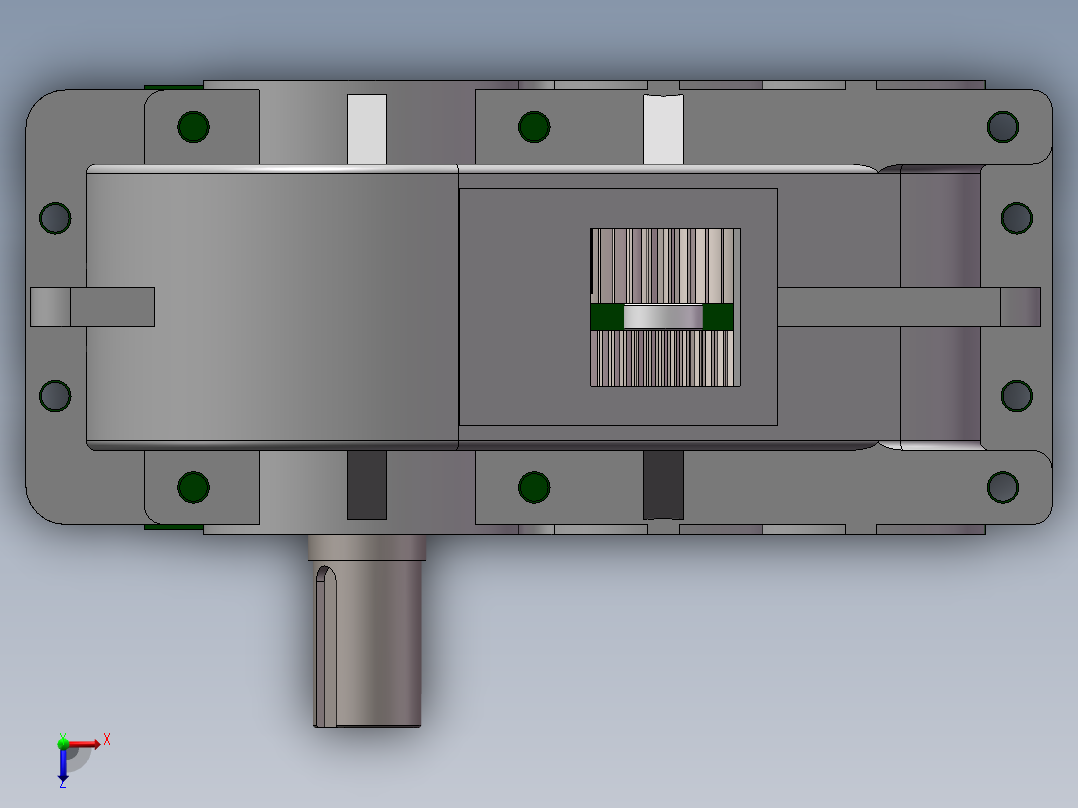 弧条减速机俯视图