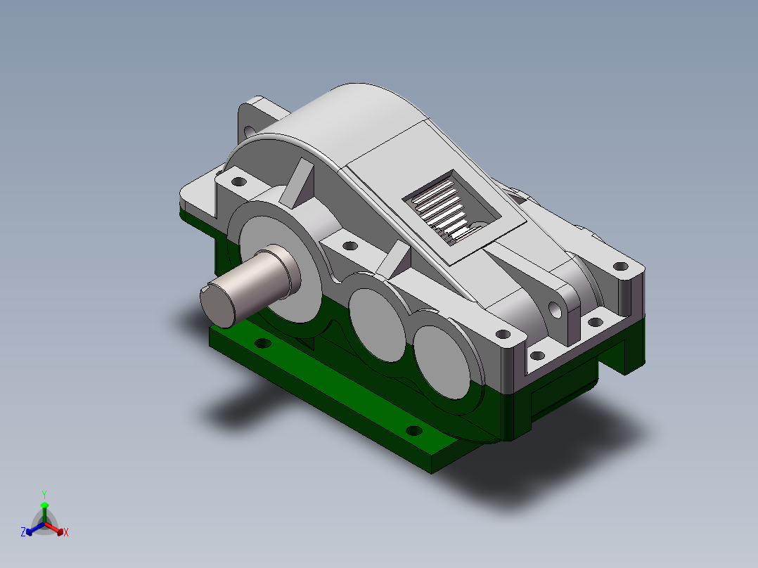 弧条减速机正等轴测图