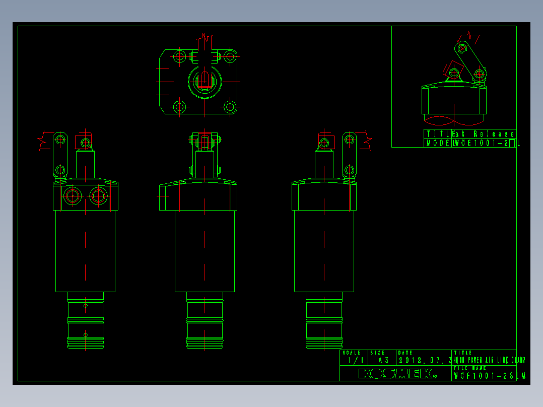 KOSMEKWCE1001-2SLM多系列多零件图纸模型多系列多零件图纸模型