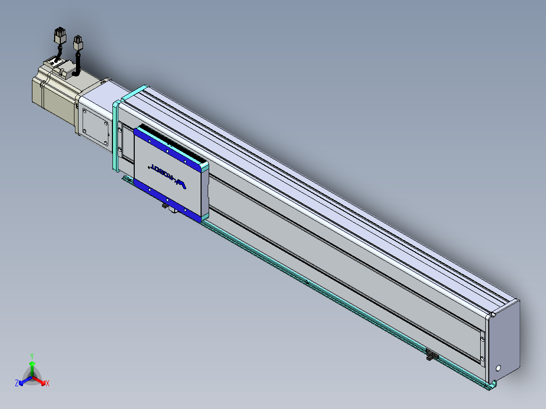 威洛博VC丝杆传动-无尘环境VC14-Lxx-C-S600-BC-ZP75-C3正等轴测图