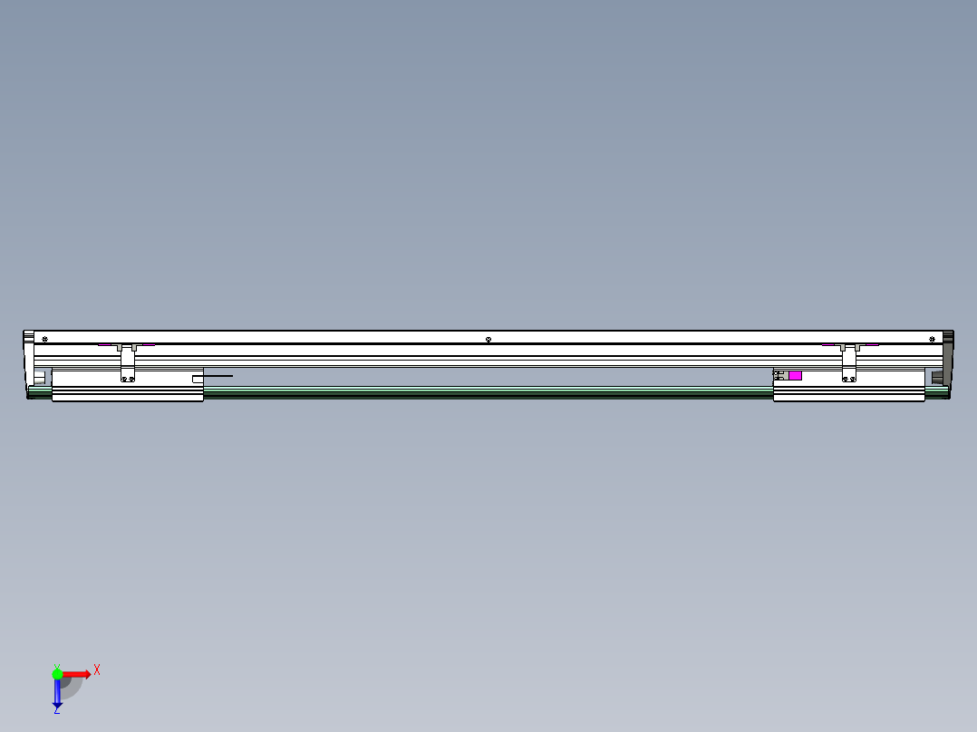 威洛博VL系列直线电机模组-2VL22H3-S750俯视图