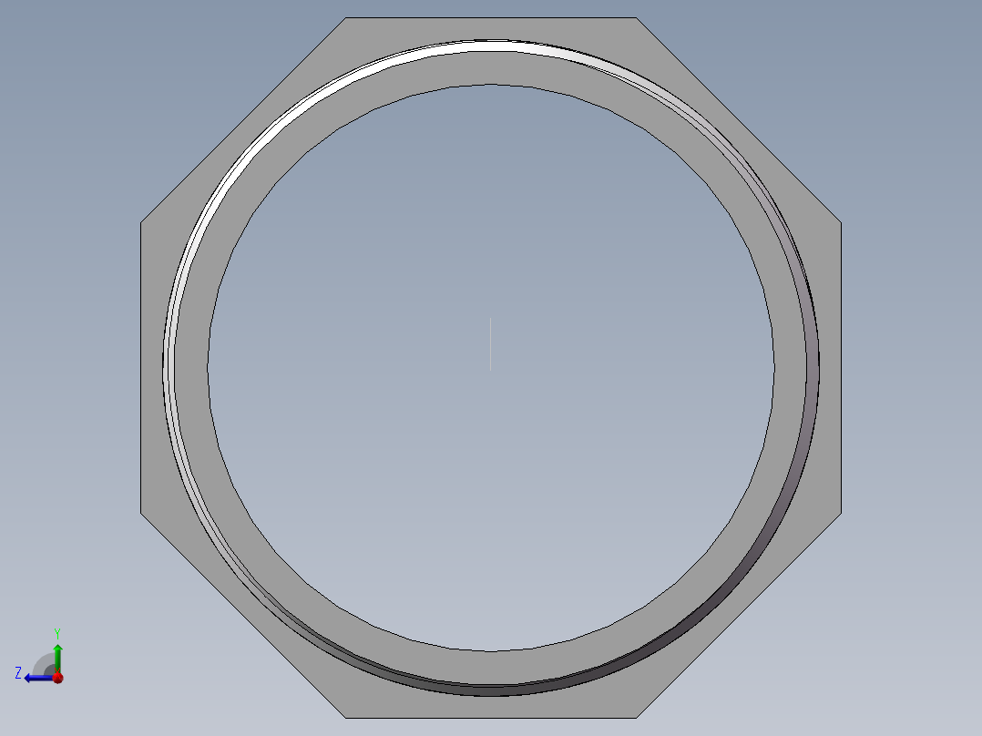 对丝-六角等径 DN50右视图