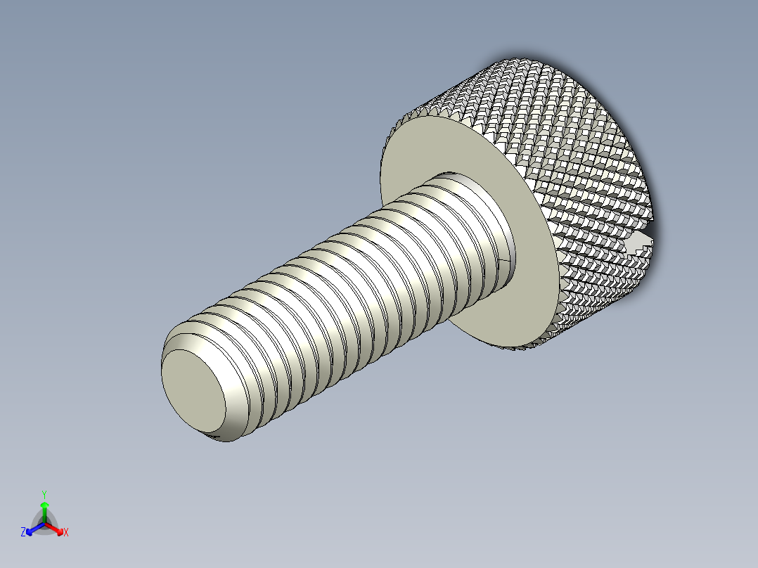 开槽滚花螺钉-M10 x 30mm
