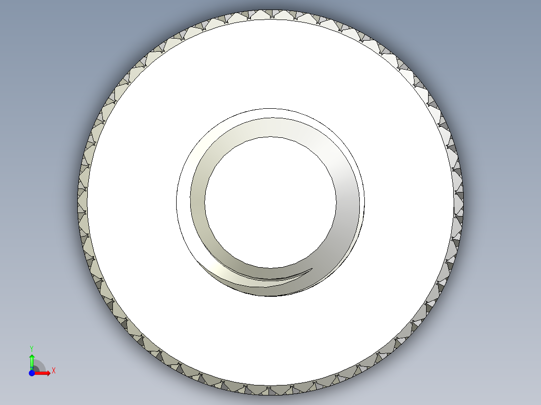 开槽滚花螺钉-M10 x 30mm前视图