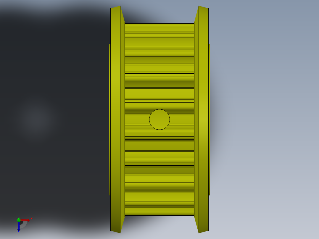 同步带轮HTPA20S5M100-A-N10俯视图