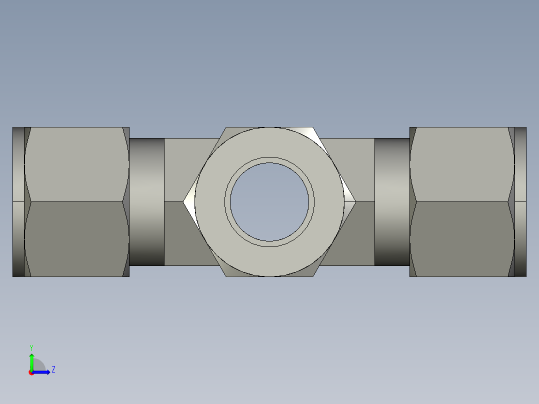卡套式工业通用硬管接头12_kbu-s左视图