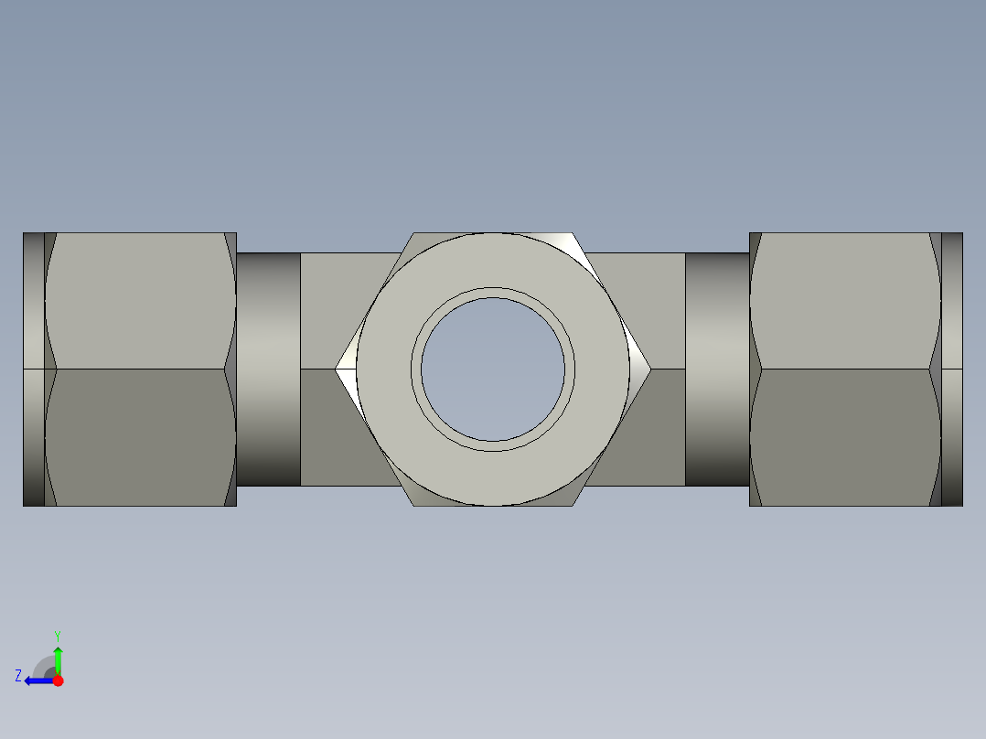 卡套式工业通用硬管接头12_kbu-s右视图